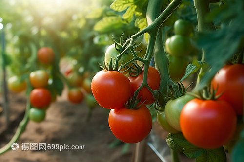 温室中种植的西红柿